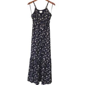 EVERLY Women's Sleeveless Floral Maxi Dress Dark Navy Size M